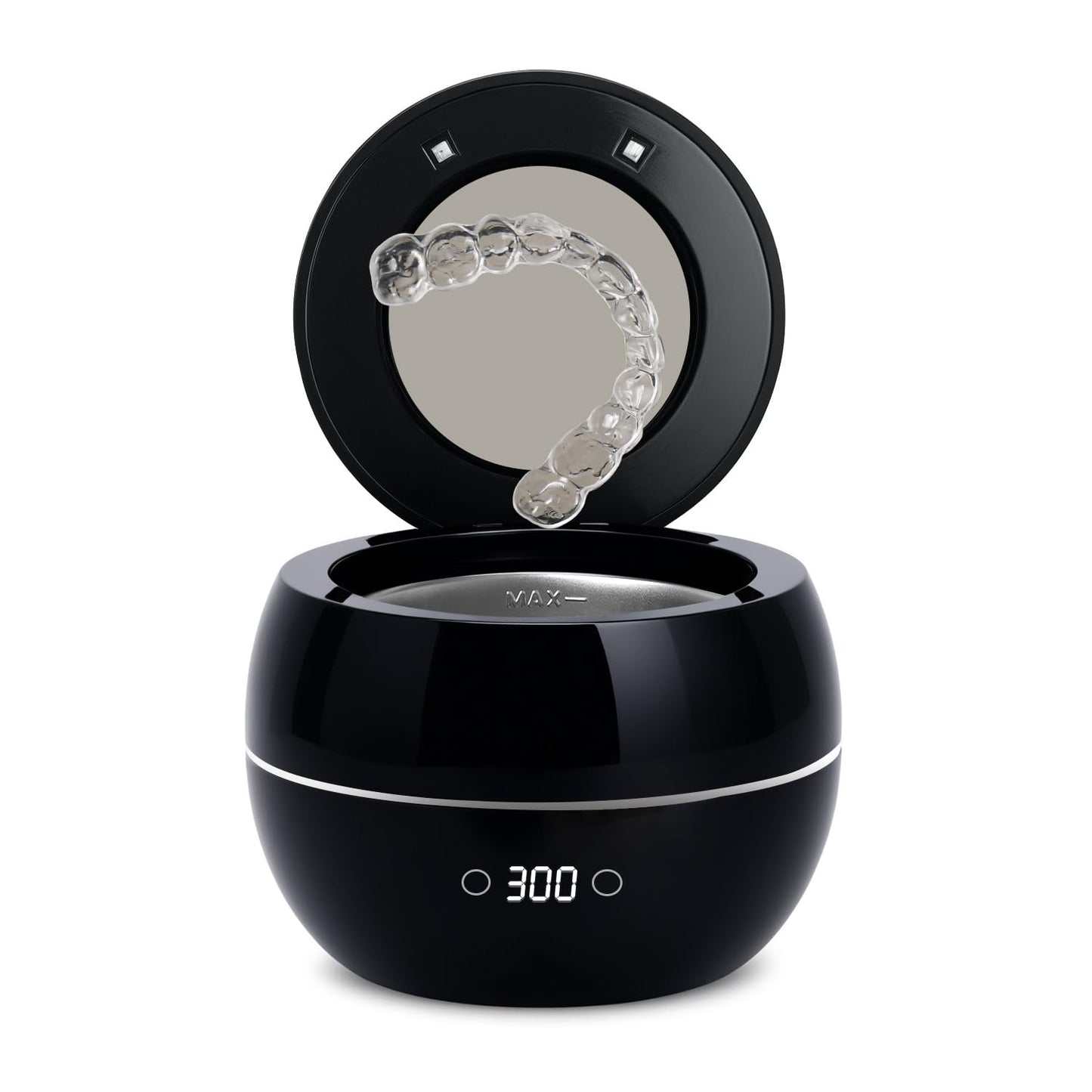 Dental Ultrasonic Retainer Cleaner Machine – 45kHz Cleaning Pod for Dentures, Aligners, Mouth Guards & Jewelry