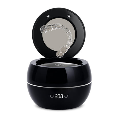 Dental Ultrasonic Retainer Cleaner Machine – 45kHz Cleaning Pod for Dentures, Aligners, Mouth Guards & Jewelry