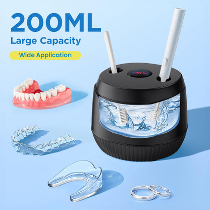 Dental Ultrasonic Retainer Cleaner Machine – 45kHz, 200ml, UV Light