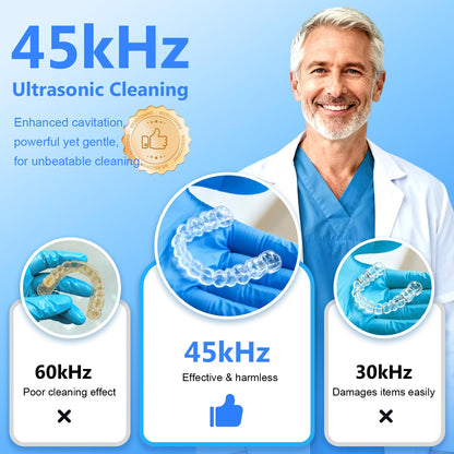 Dental Ultrasonic Retainer Cleaner Machine – 45kHz, 200ML