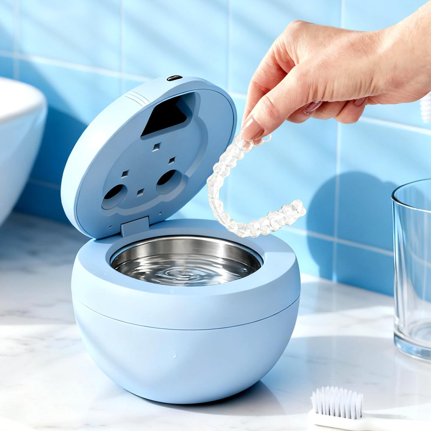 Dental Ultrasonic Retainer Cleaner Machine – 45kHz, 200ML