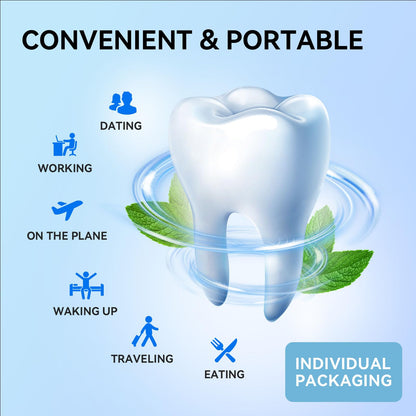 DentaViva Travel Size Mouthwash – 40 Packets with Hyaluronic Acid & Probiotics