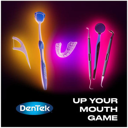 DenTek Floss Picks & Travel Case for On-The-Go – 4 Travel Cases with 6 Floss Picks Each (Pack of 1)