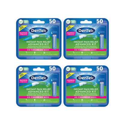 DenTek Adult Instant Tooth Pain Relief Kit – 50 Applicators (Pack of 4)
