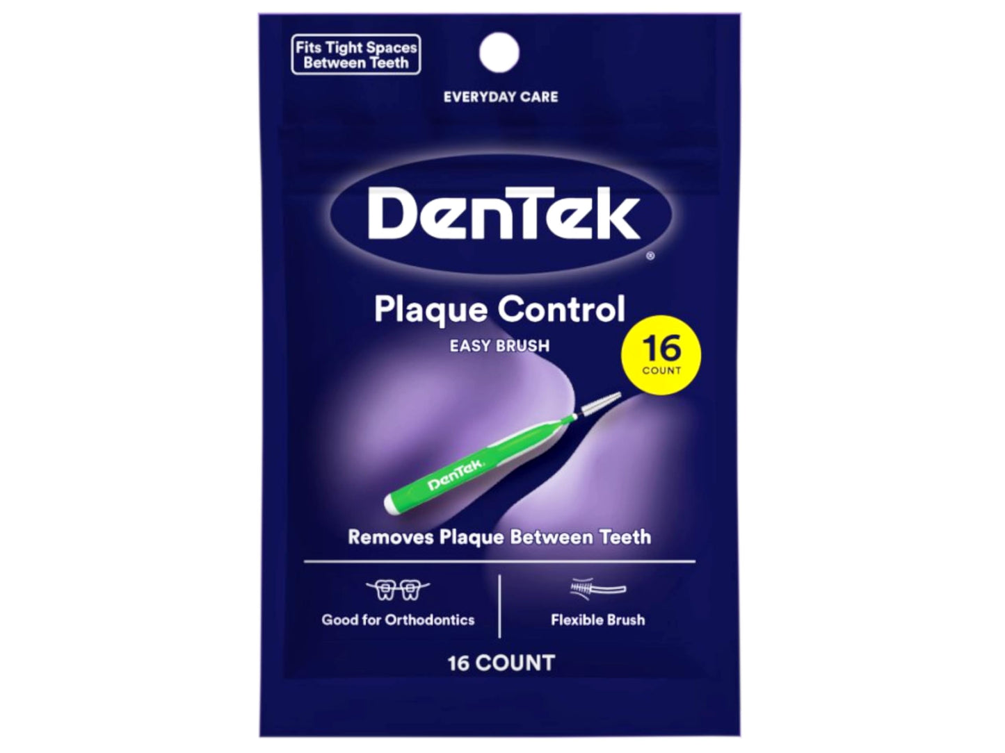Dentek Easy Brush Cleaners - Extra Tight Spaces, 16 Count (6 Pack)