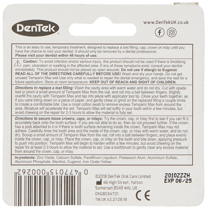 DenTek Temparin Filling Material – Single Item (Temporary Tooth Filling)