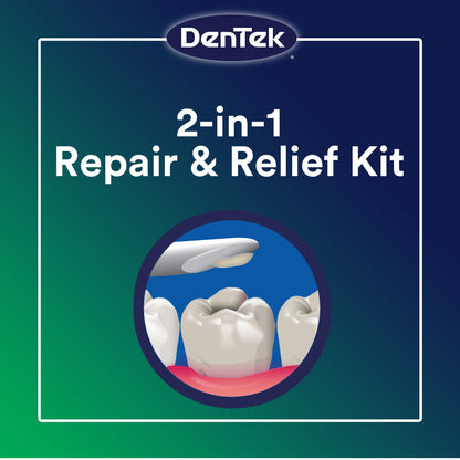 Dentek Temparin Max Repair Kit – 13+ Repairs, 2.64 g, Pack of 6 | Temporary Dental First Aid