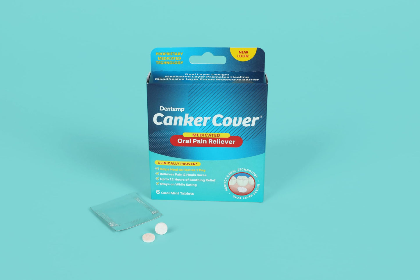 Dentemp Canker Cover 2pk – Canker Sore Medicine & Pain Relief (12 Count) for Adults