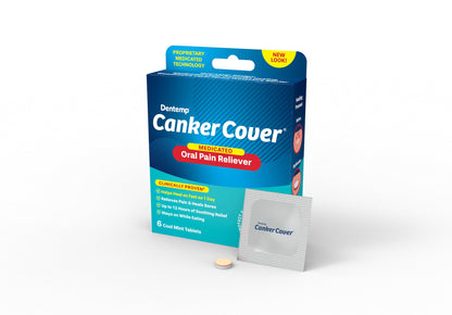 Dentemp Canker Cover – Canker Sore Pain Relief Tablets (6 Count)