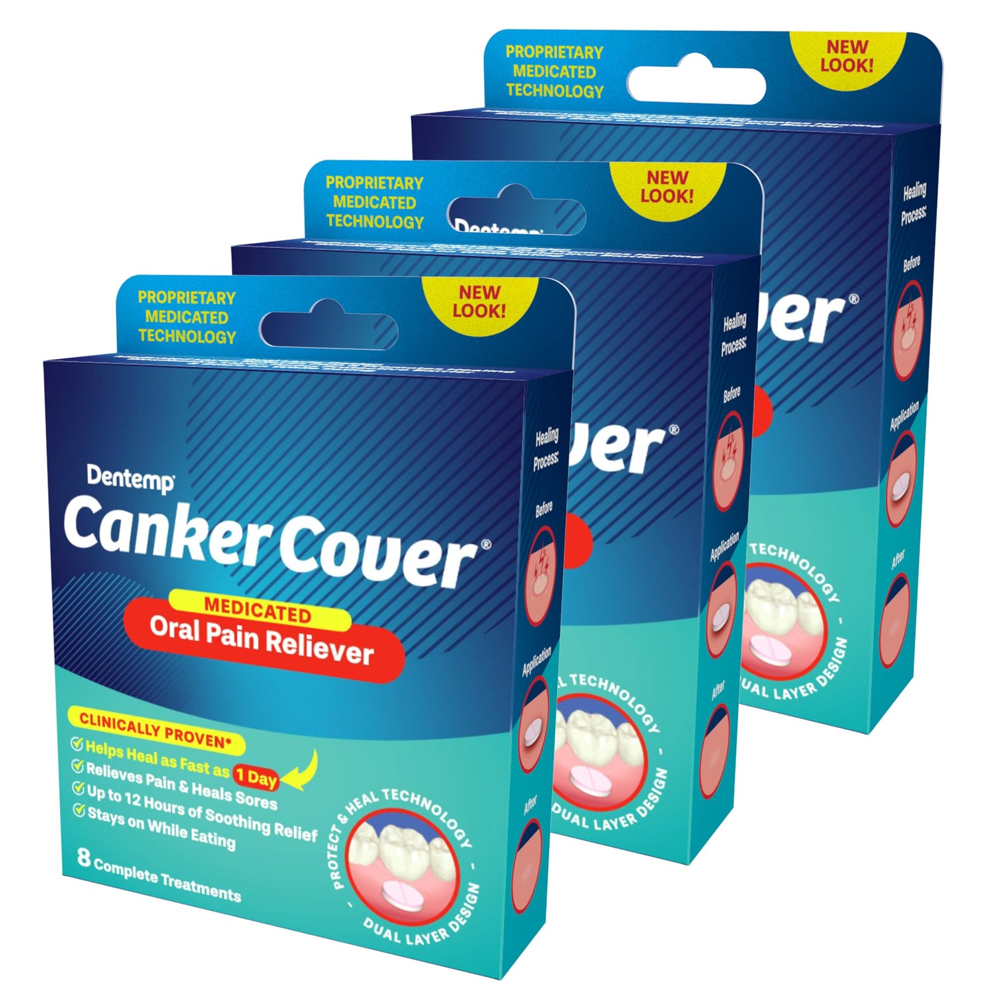 Dentemp Canker Cover – Canker Sore Pain Relief Tablets (24 Count)
