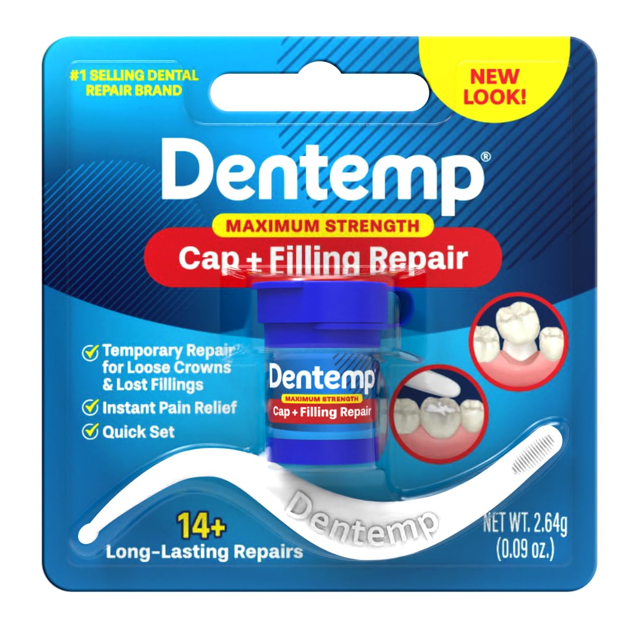 Dentemp Maximum Strength Loose Cap & Lost Filling Repair – Pack of 2