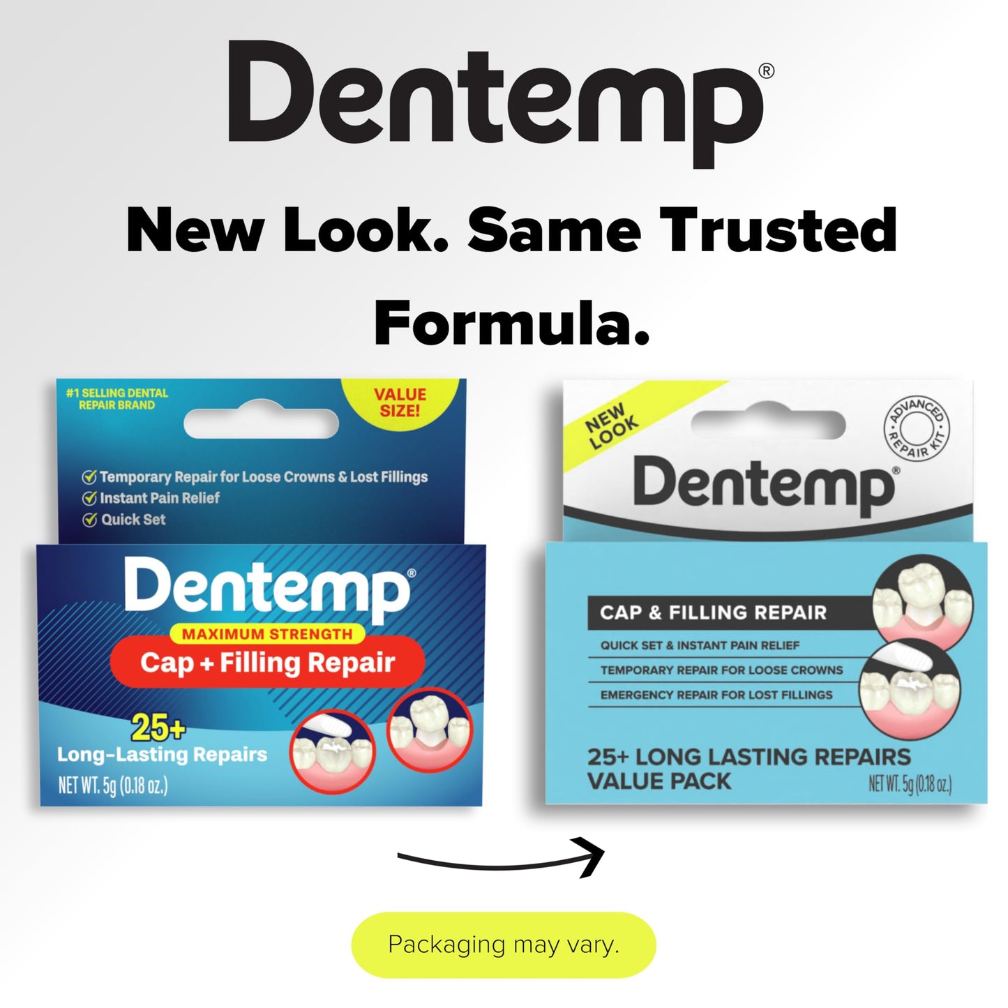 Dentemp Maximum Strength Lost Filling & Loose Cap Repair Kit – Instant Pain Relief