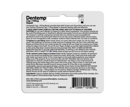 Dentemp Maximum Strength Loose Cap & Lost Filling Repair – Pack of 2