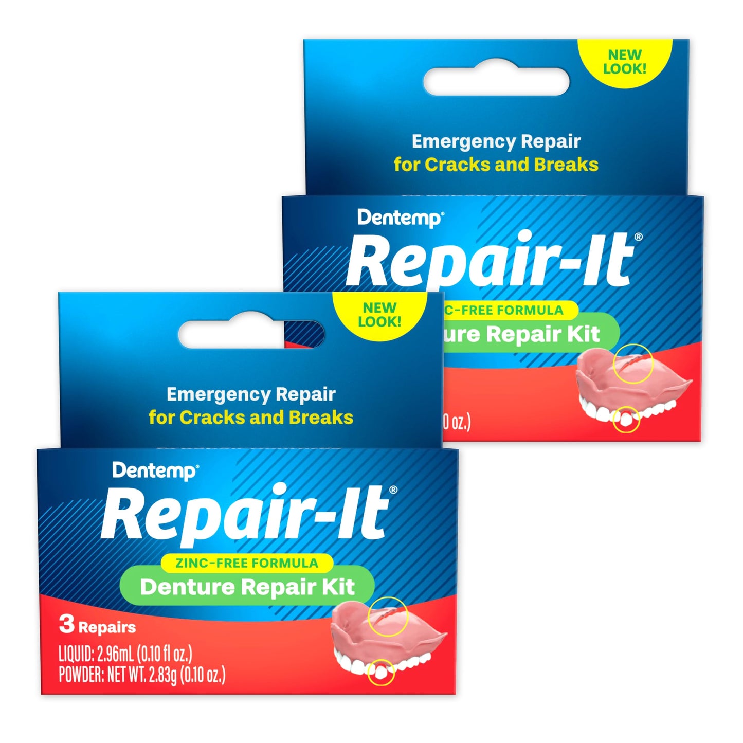 Dentemp Repair Kit - Repair-It Advanced Formula Denture Repair (Pack of 2)