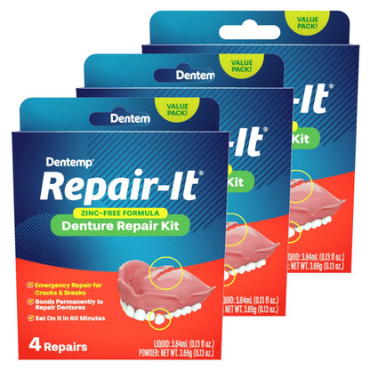 Dentemp Repair Kit - Repair-It Advanced Formula Denture Repair (2 Pack, 12 Count)