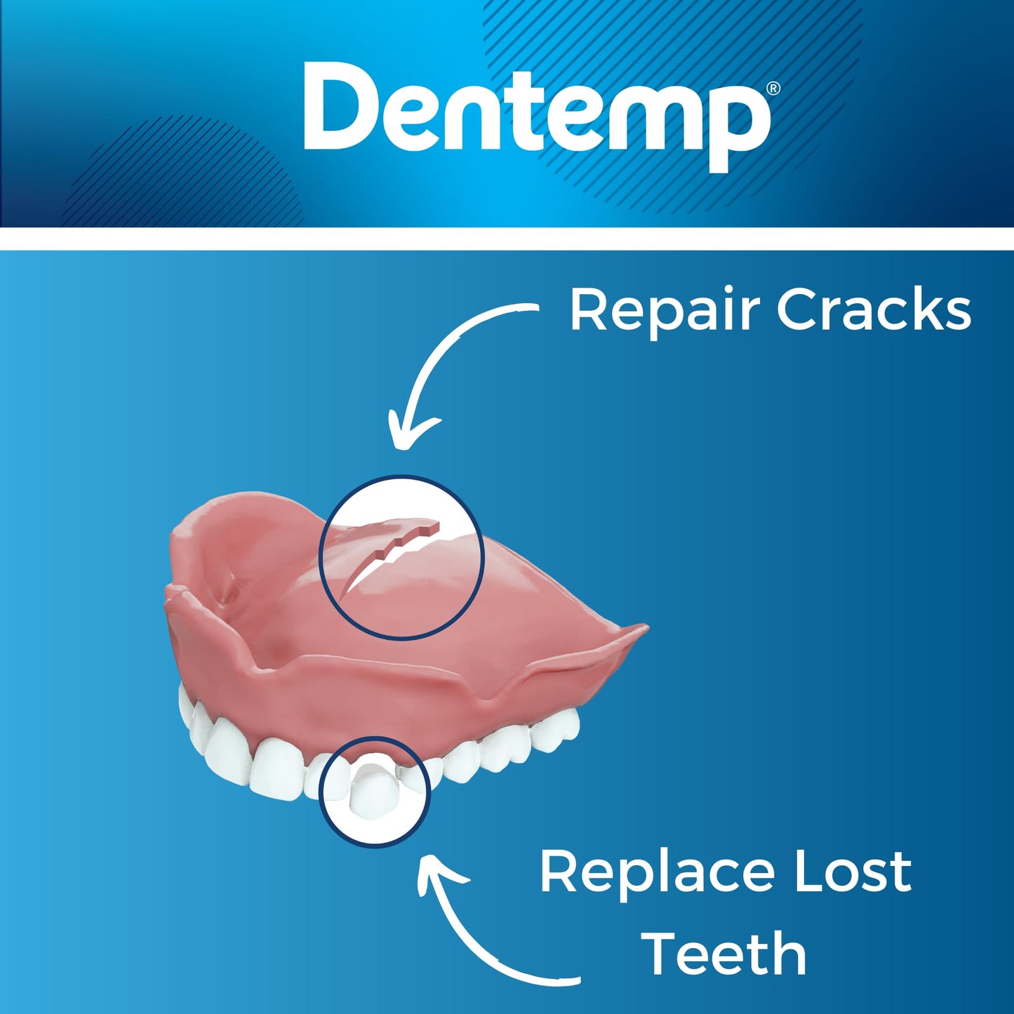 Dentemp Repair Kit – Advanced Formula Denture Repair (Pack of 3)