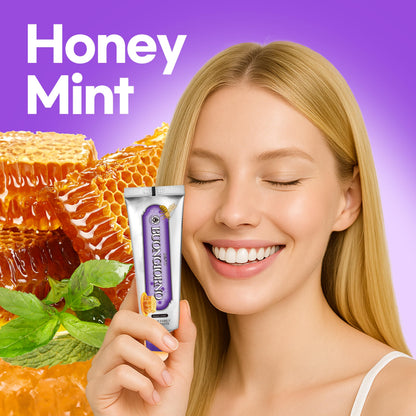 DENTI BUONGIORNO Gum Care Toothpaste – 3 Pack (Honey Mint) | Natural Fluoride, Paraben & SLS Free
