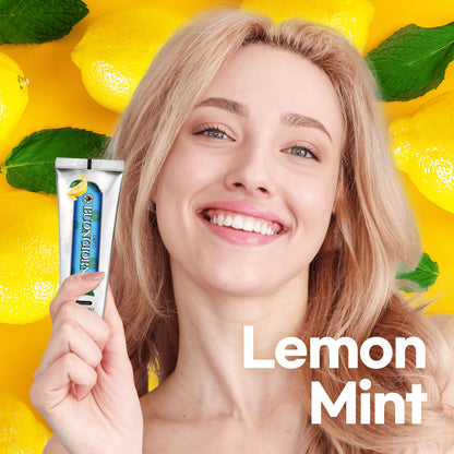 DENTI BUONGIORNO Plaque Care Toothpaste 3 Pack – Lemon Mint, Fluoride & Tartar Control