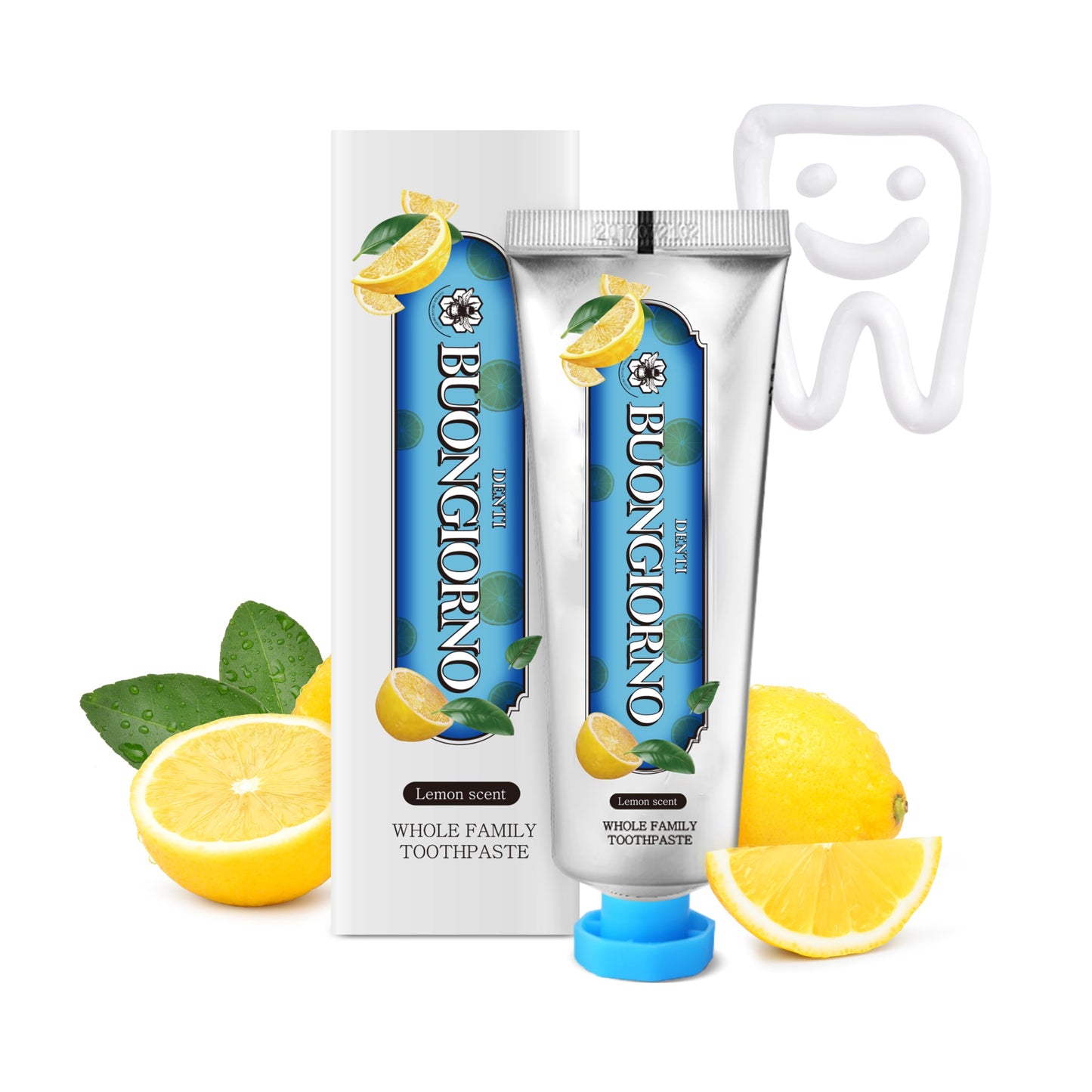 DENTI BUONGIORNO Plaque Care Toothpaste – Lemon Mint | Natural Fluoride