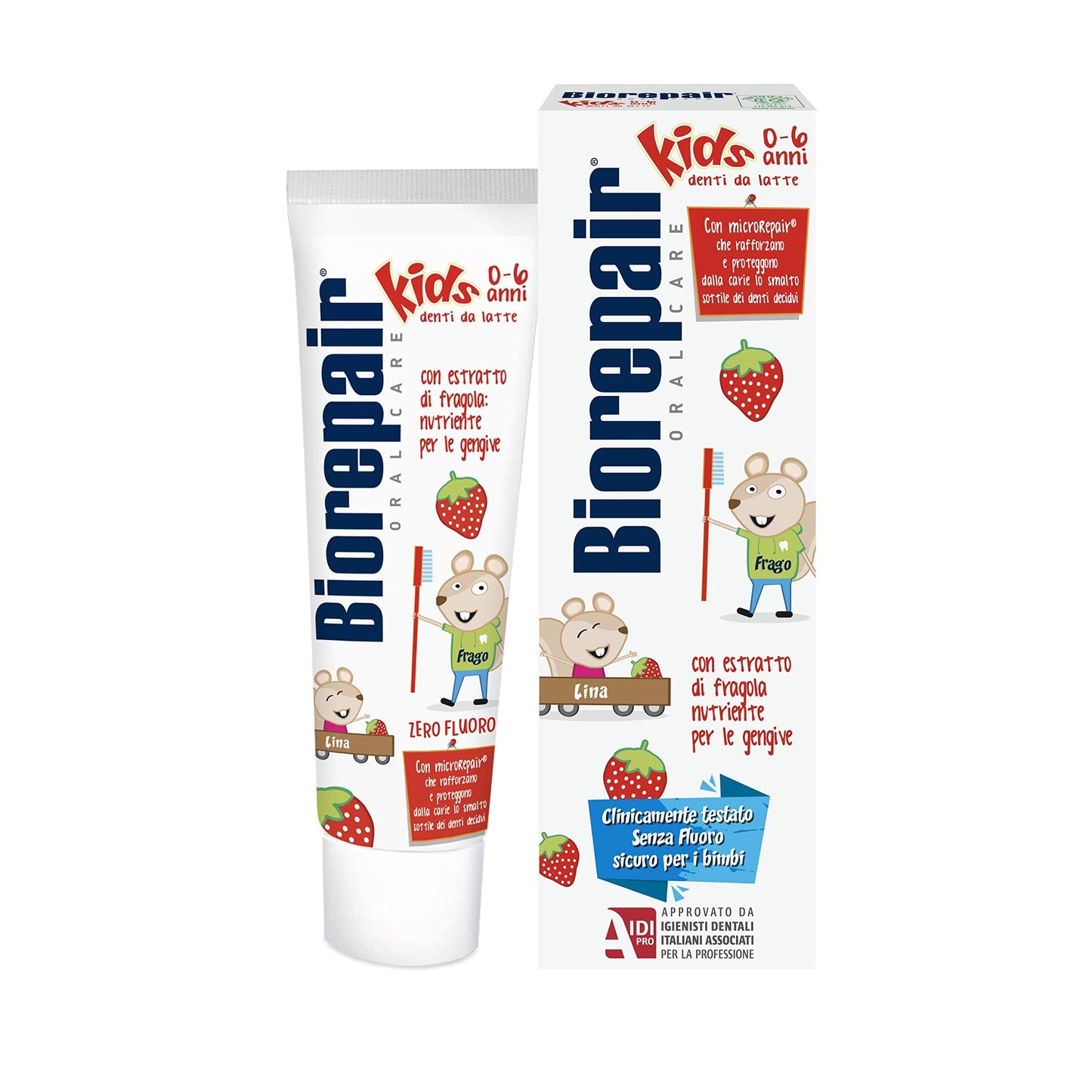 Dentifricio Kids 0-6 Years – Fluoride-Free Fruit Toothpaste for Children (3 Pack)