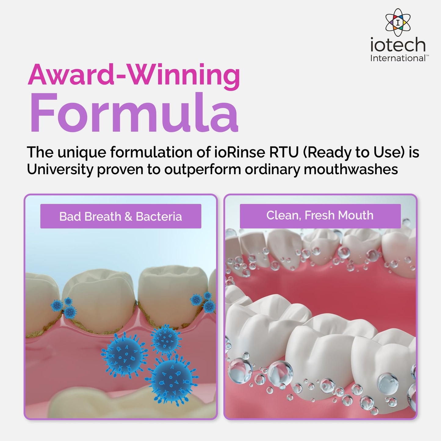 ioRinse RTU Mouthwash - Professional Strength, Alcohol-Free Breath Freshener