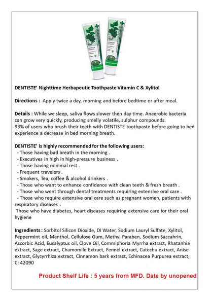 Dentiste Plus White Vitamin C & Xylitol Gum Toothpaste – 2x100g | Made in Thailand