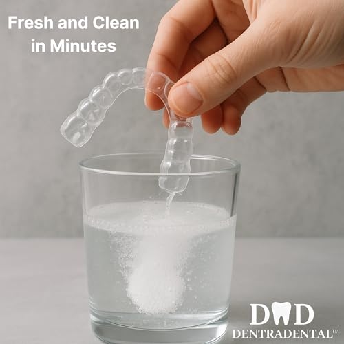 DENTRA DENTAL 120-Count Retainer Cleaner Tablets - Mint for Aligners & Mouth Guards