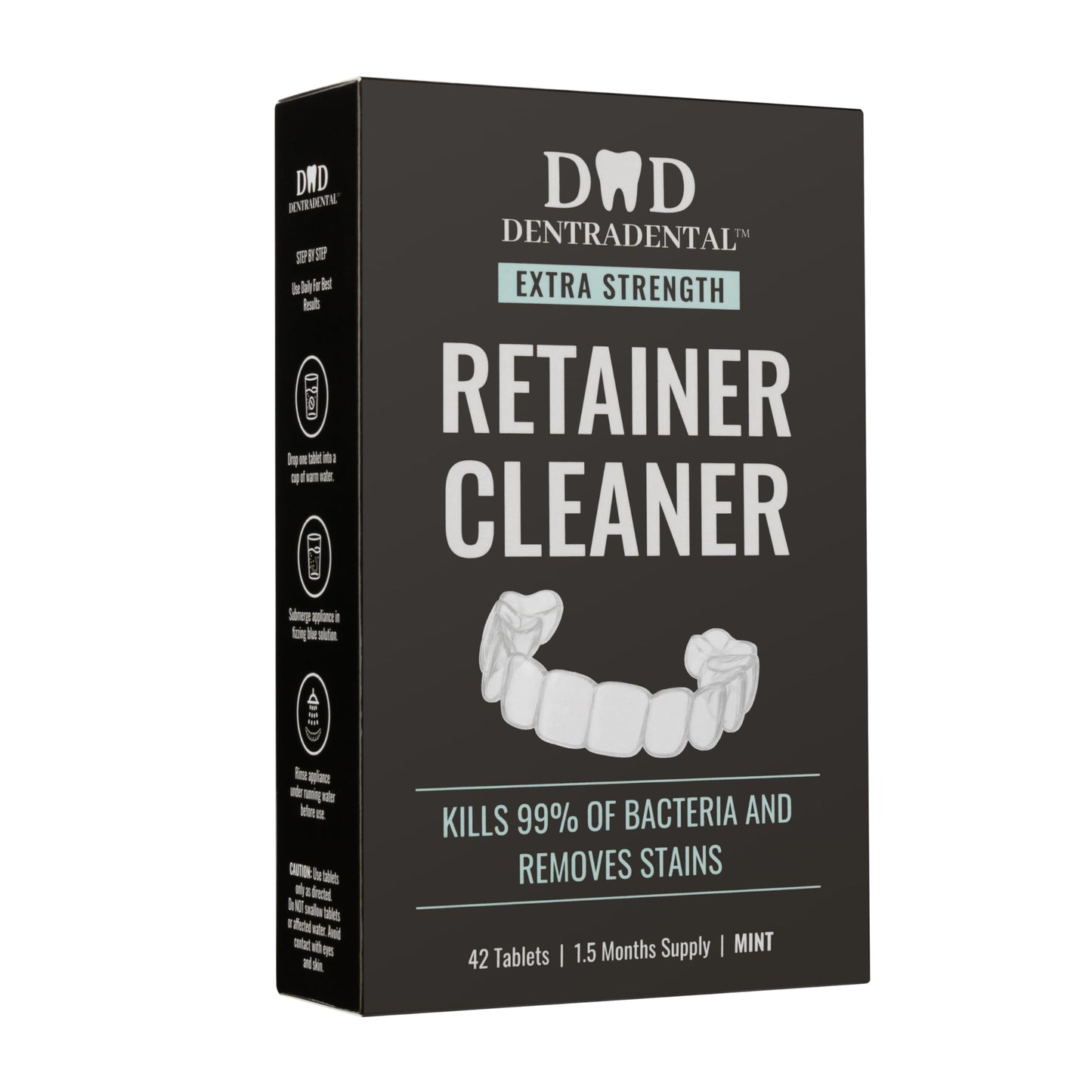 DENTRA DENTAL 42-Count Retainer Cleaner Tablets – Aligners, Mouth Guards & More | Mint