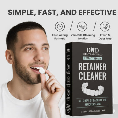 DENTRA DENTAL 42-Count Retainer Cleaner Tablets – Aligners, Mouth Guards & More | Mint