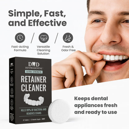 DENTRA DENTAL 42-Count Retainer Cleaner Tablets – Aligners, Mouth Guards & More | Mint