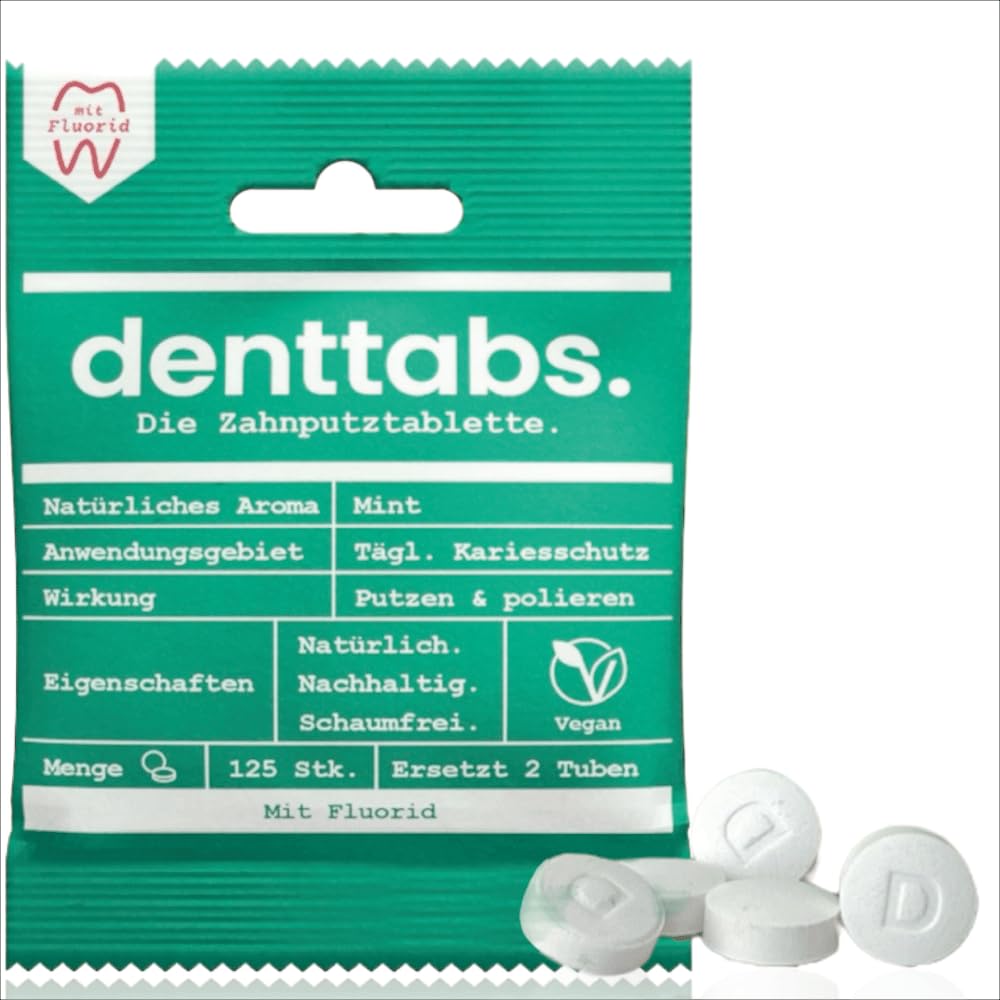 Denttabs Tablets for Teeth Cleaning - 125 pc