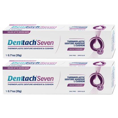 Denttach Thermoplastic Denture Adhesive – 7-Day Comfort, Zinc-Free (Pack of 2)