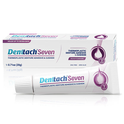 Denttach Seven Denture Adhesive - Thermoplastic Adhesive, Cushion & Reliner (Up to 7 Days) - Zinc Free