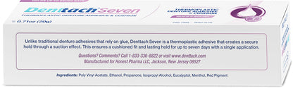 Denttach Seven Denture Adhesive - Thermoplastic Adhesive, Cushion & Reliner (Up to 7 Days) - Zinc Free