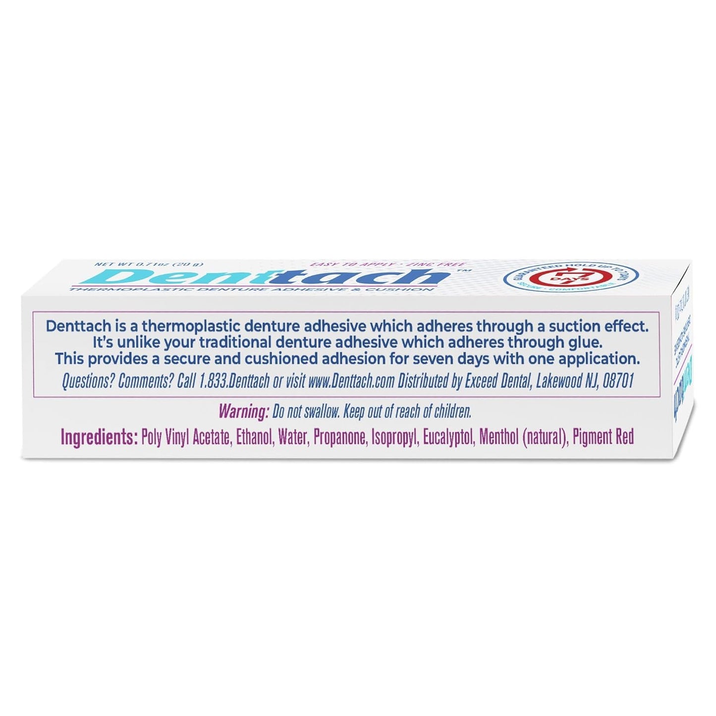 Thermoplastic Denture Adhesive & Cushion Reliner – Zinc-Free, 7-Day Hold (Pack of 5)