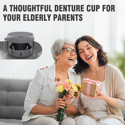 Denture Bath Box Cup – Leak-Proof Portable Retainer Case for Travel