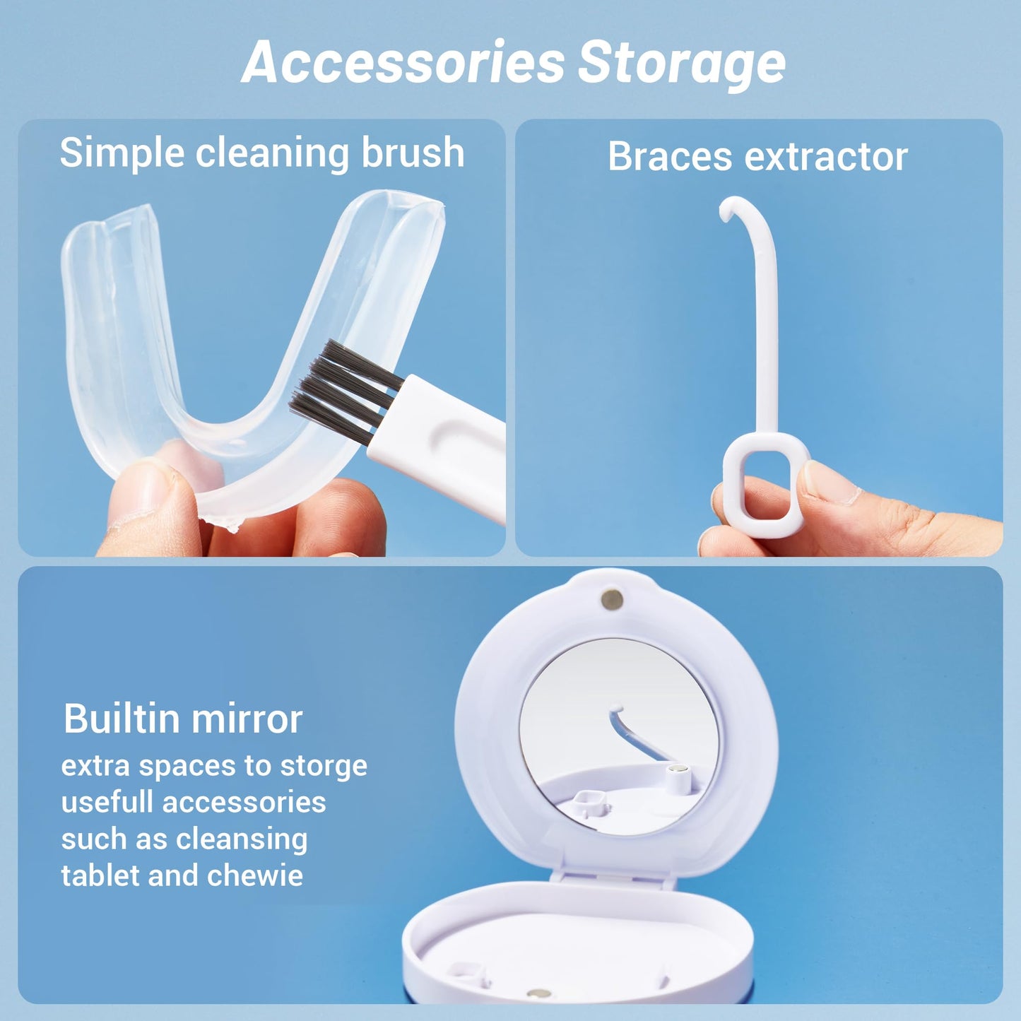 Automatic Rising Denture Bath Box Cup – Clean for Dentures & Braces