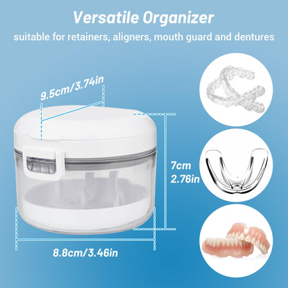 Automatic Rising Denture Bath Box Cup – Clean for Dentures & Braces