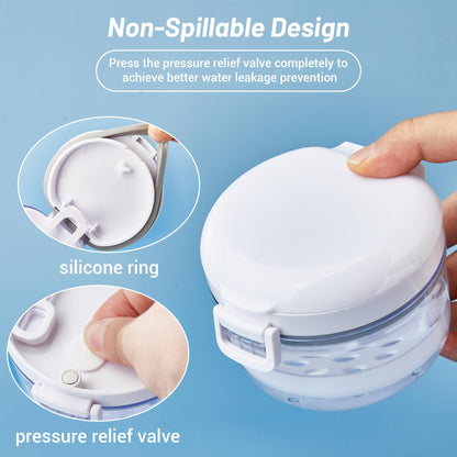 Automatic Rising Denture Bath Box Cup – Clean for Dentures & Braces