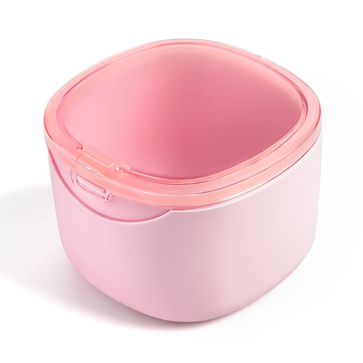 Denture Bath Case – Pink Retainer Cleaning Box | No-Leak Denture Case