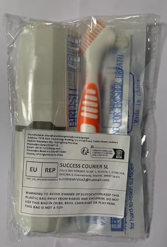 Denture Brush 2 Pcs with White Case – Comfort Grip & Multi-Tier Bristles