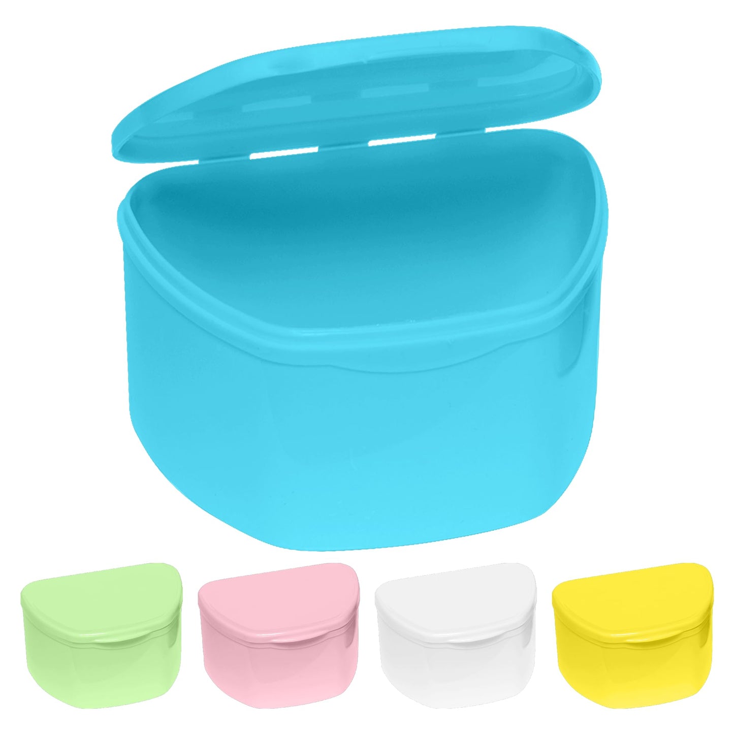 Denture Case 5 Color Pack – Travel Denture Box for Dentures, Night Guard, Retainer | PlastCare USA