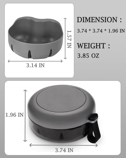 No-Leak Denture Case – Travel Denture Bath Box, Black | Strainer & Magnetic Mirror