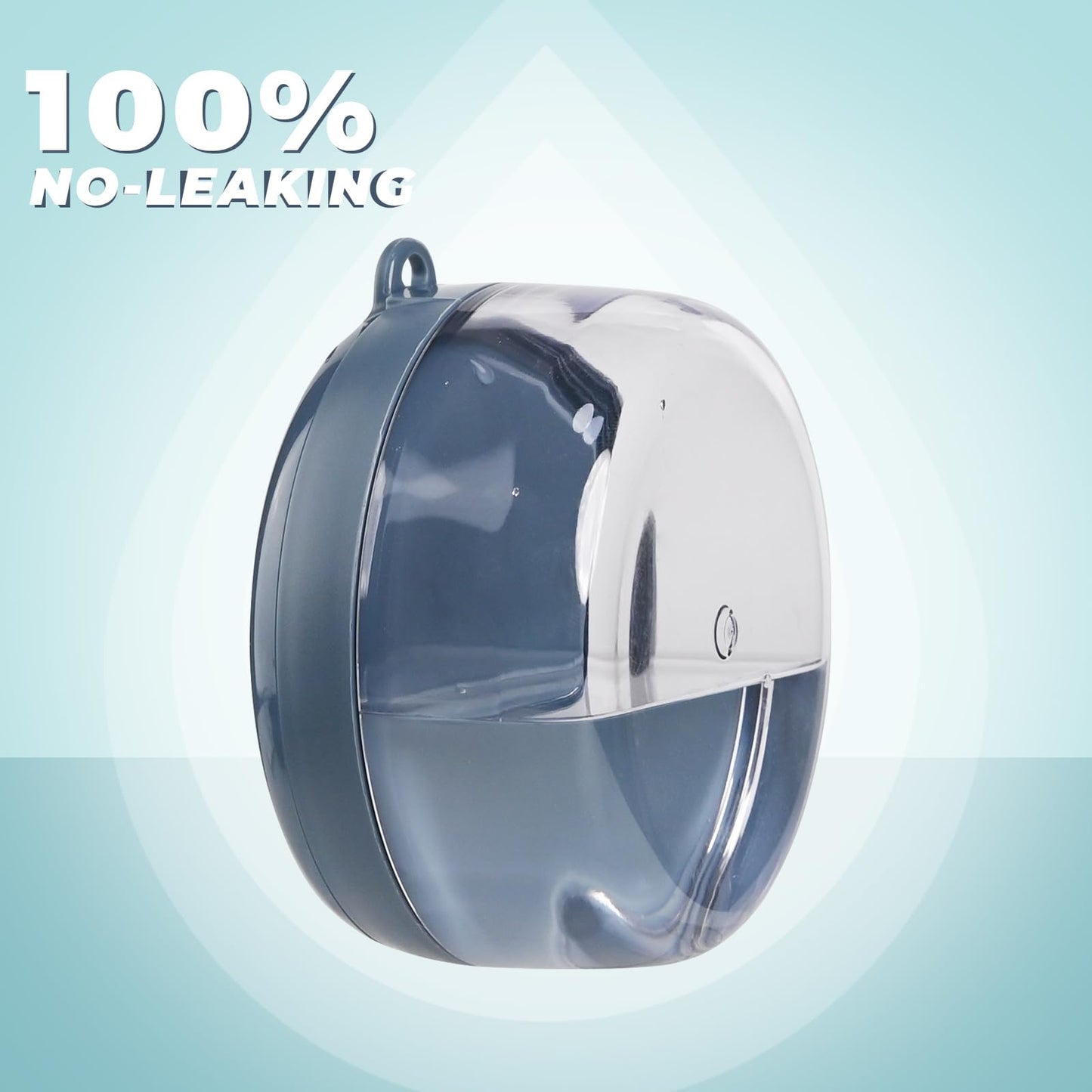 Denture Case - Leak-Proof Denture Bath Cup | Cleaning & Storage Box (Blue)