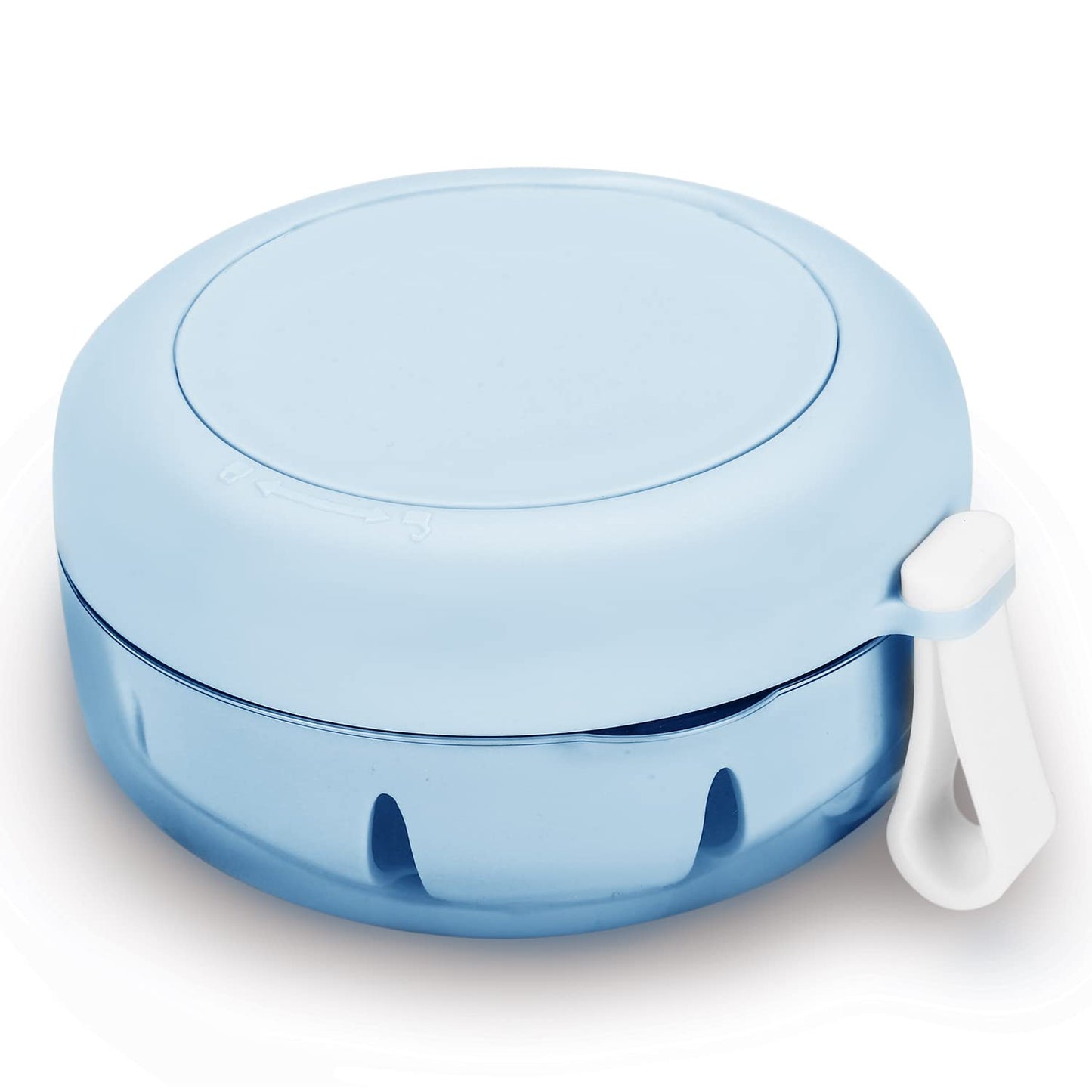 Denture Case No-Leak Travel Box with Strainer & Magnetic Mirror - BLUE
