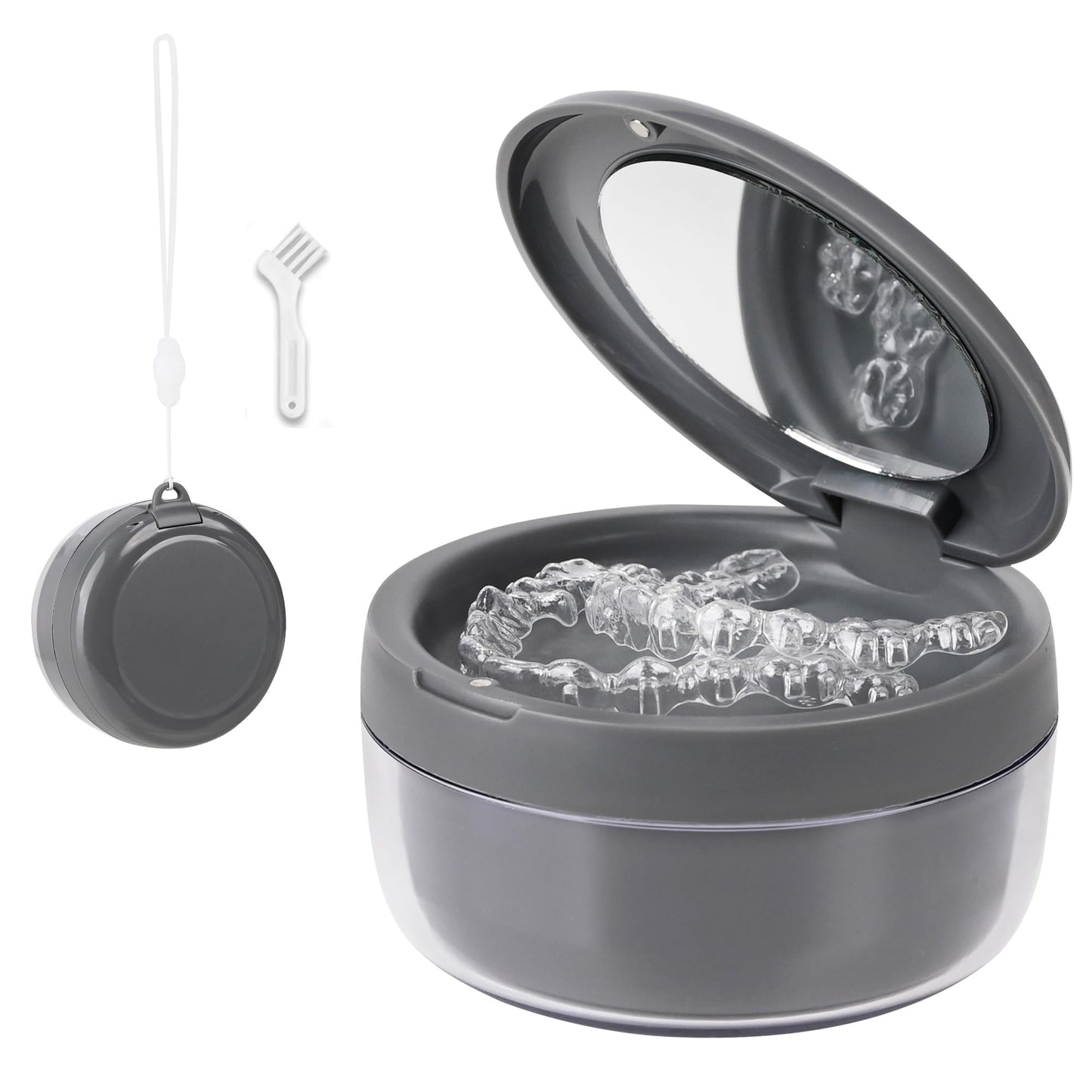 Denture Case Leak-Proof Bath Cup – Storage & Cleaning Container for Dentures