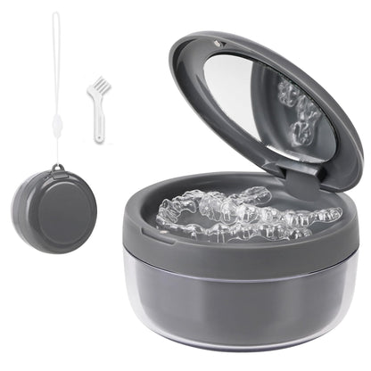 Denture Case Leak-Proof Bath Cup – Storage & Cleaning Container for Dentures