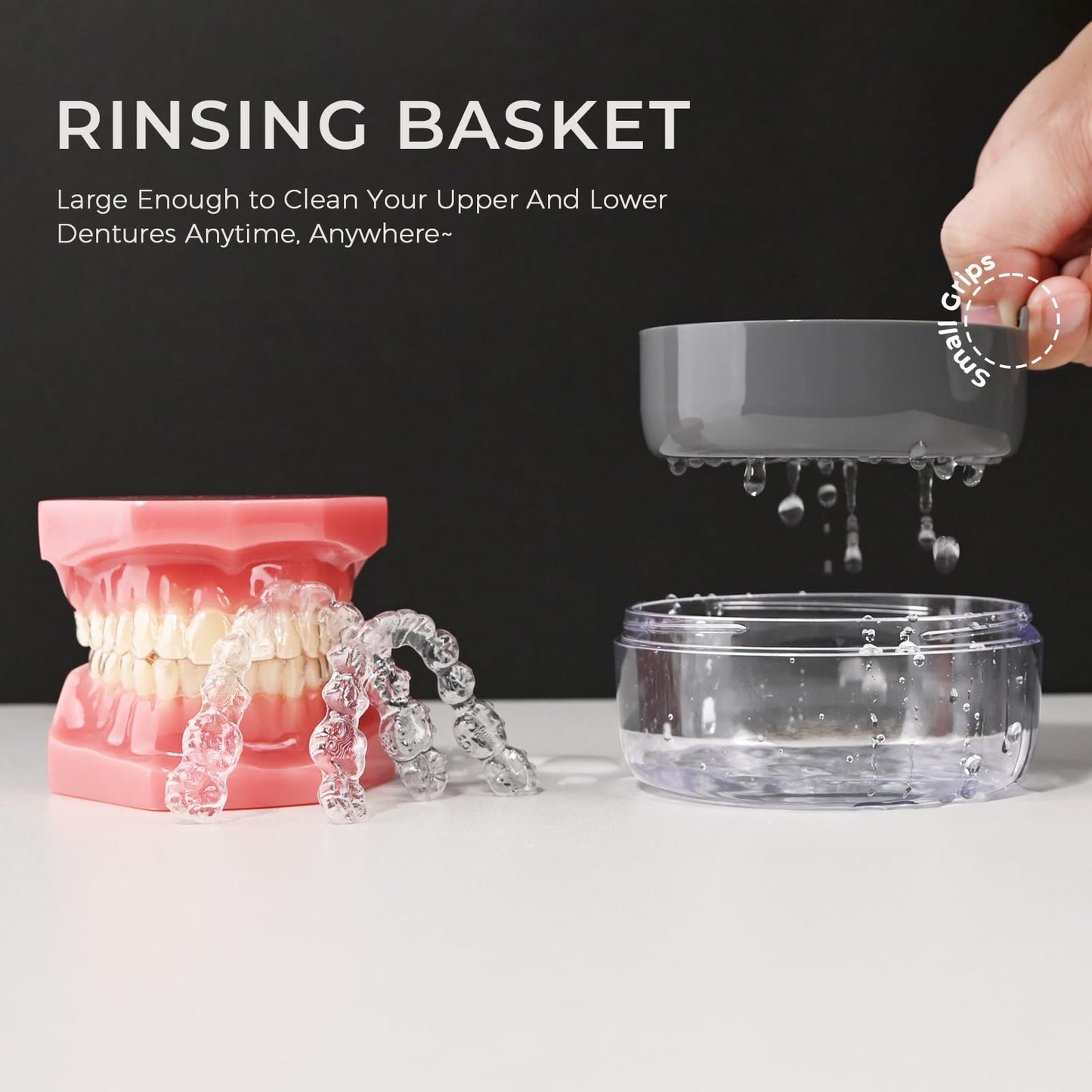 Denture Case Leak-Proof Bath Cup – Storage & Cleaning Container for Dentures