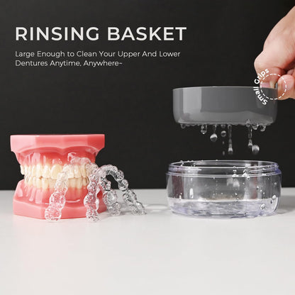 Denture Case Leak-Proof Bath Cup – Storage & Cleaning Container for Dentures