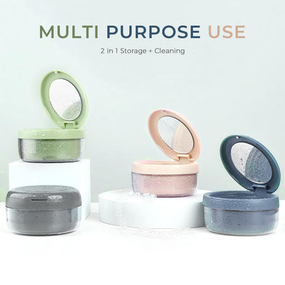 Denture Case Leak-Proof Bath Cup – Storage & Cleaning Container for Dentures